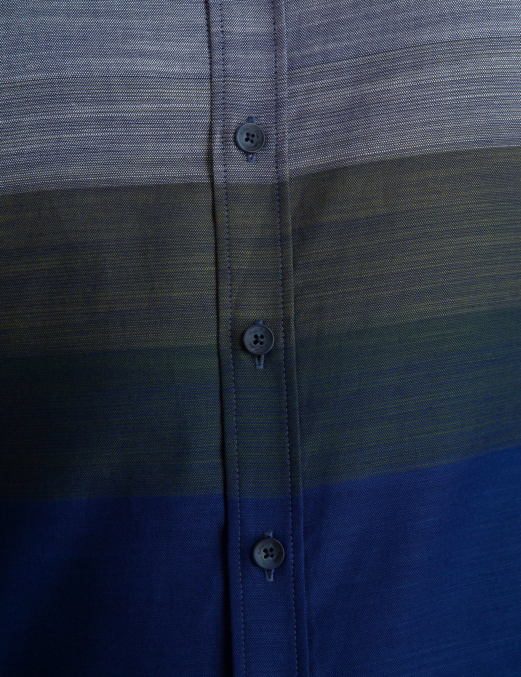 Lacivert Slim Fit Uzun Kollu Gömlek