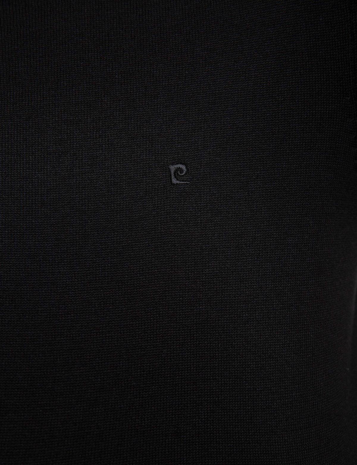 Siyah Slim Fit Bisiklet Yaka Basic Triko Kazak - 50207445083