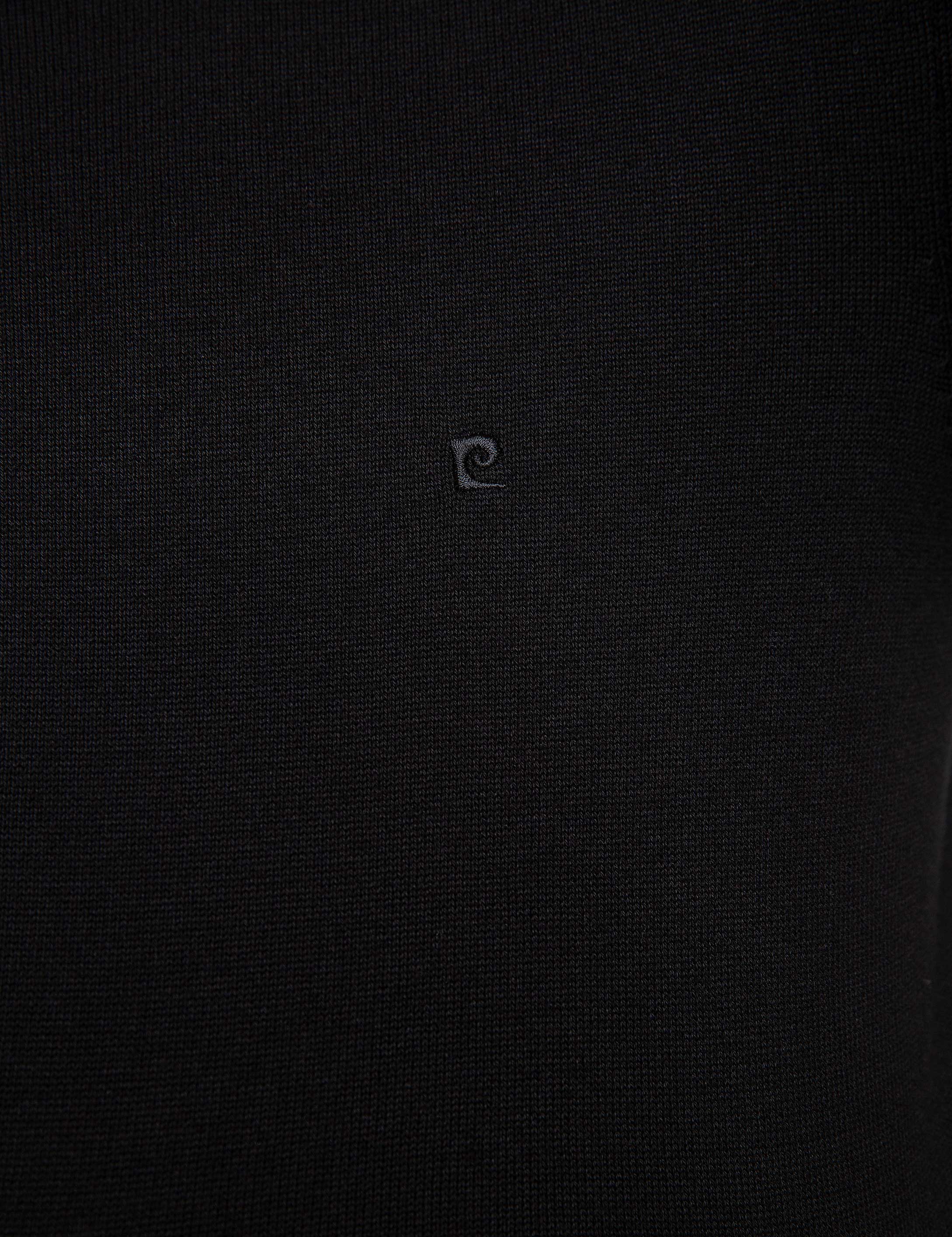 Siyah Slim Fit Basic Kazak