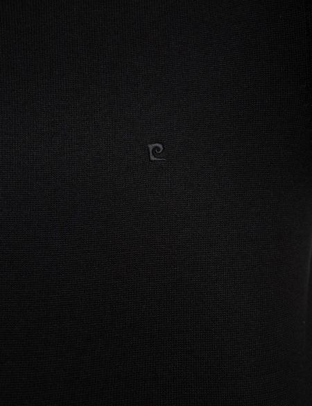 Siyah Slim Fit Bisiklet Yaka Basic Triko Kazak - 50207445083