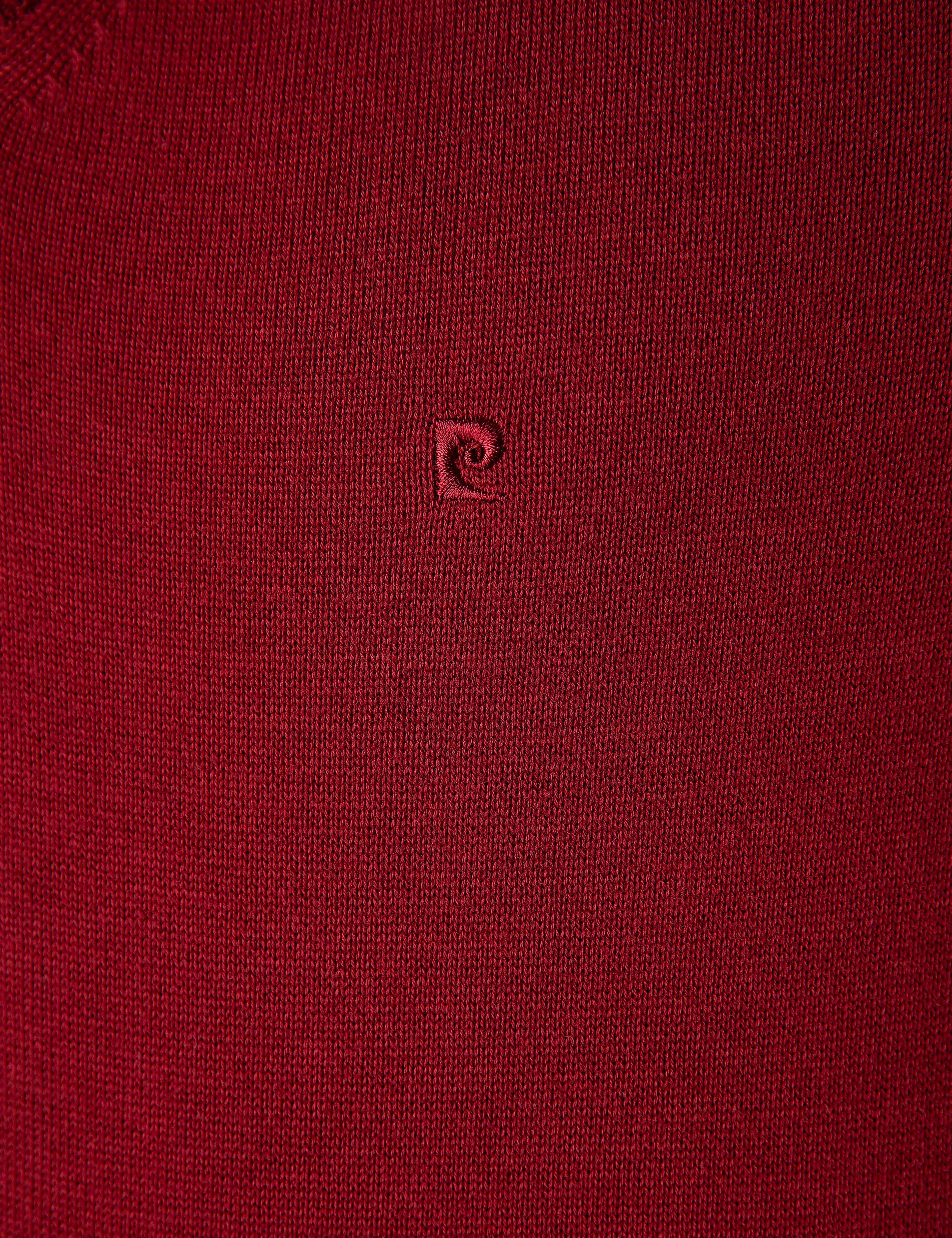 Kırmızı Slim Fit Basic Kazak - Image 5