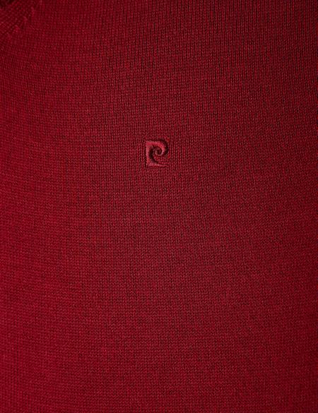 Kırmızı Slim Fit Basic Kazak - 50207495146