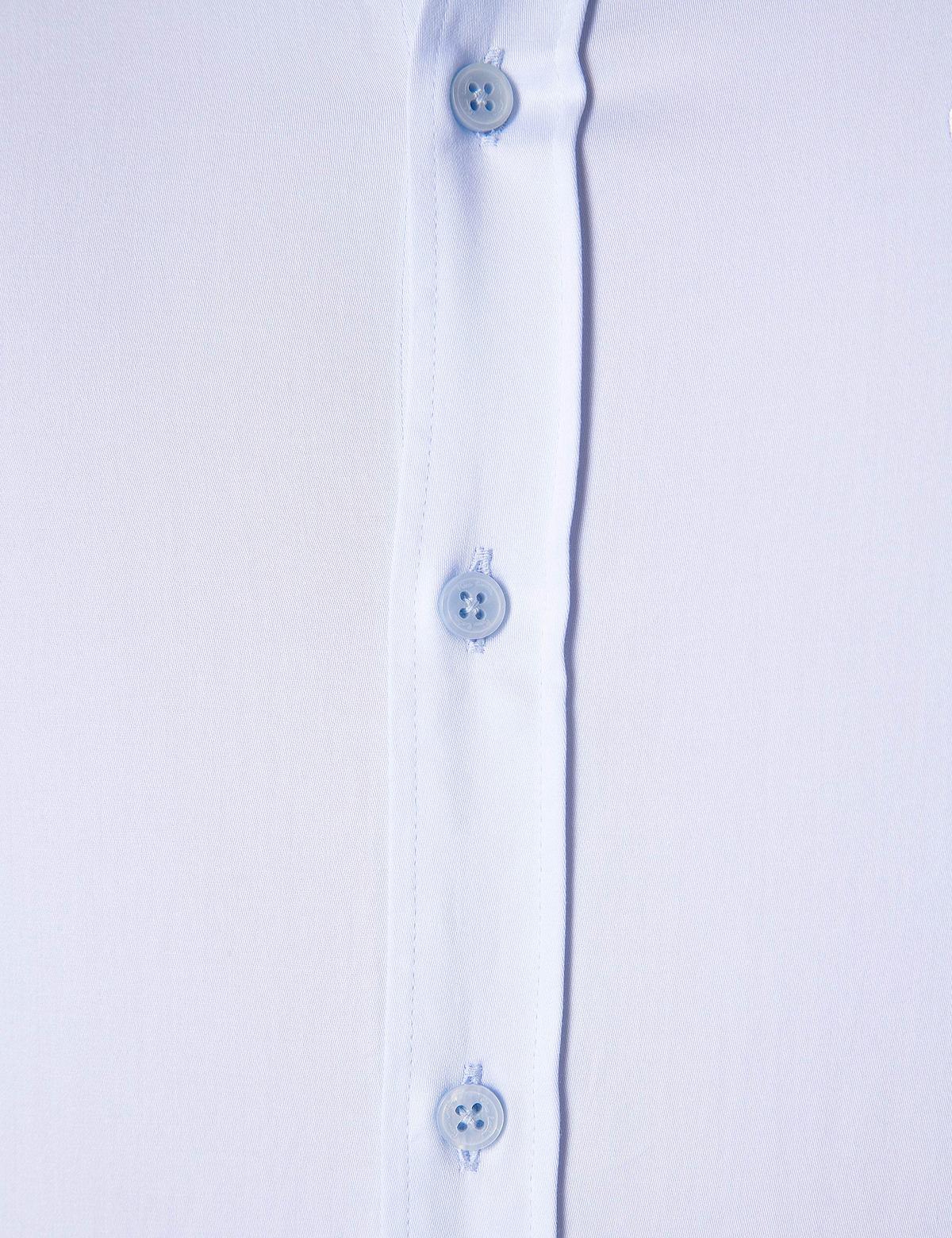 Açık Mavi Slim Fit Uzun Kollu Basic Gömlek - 50204547006