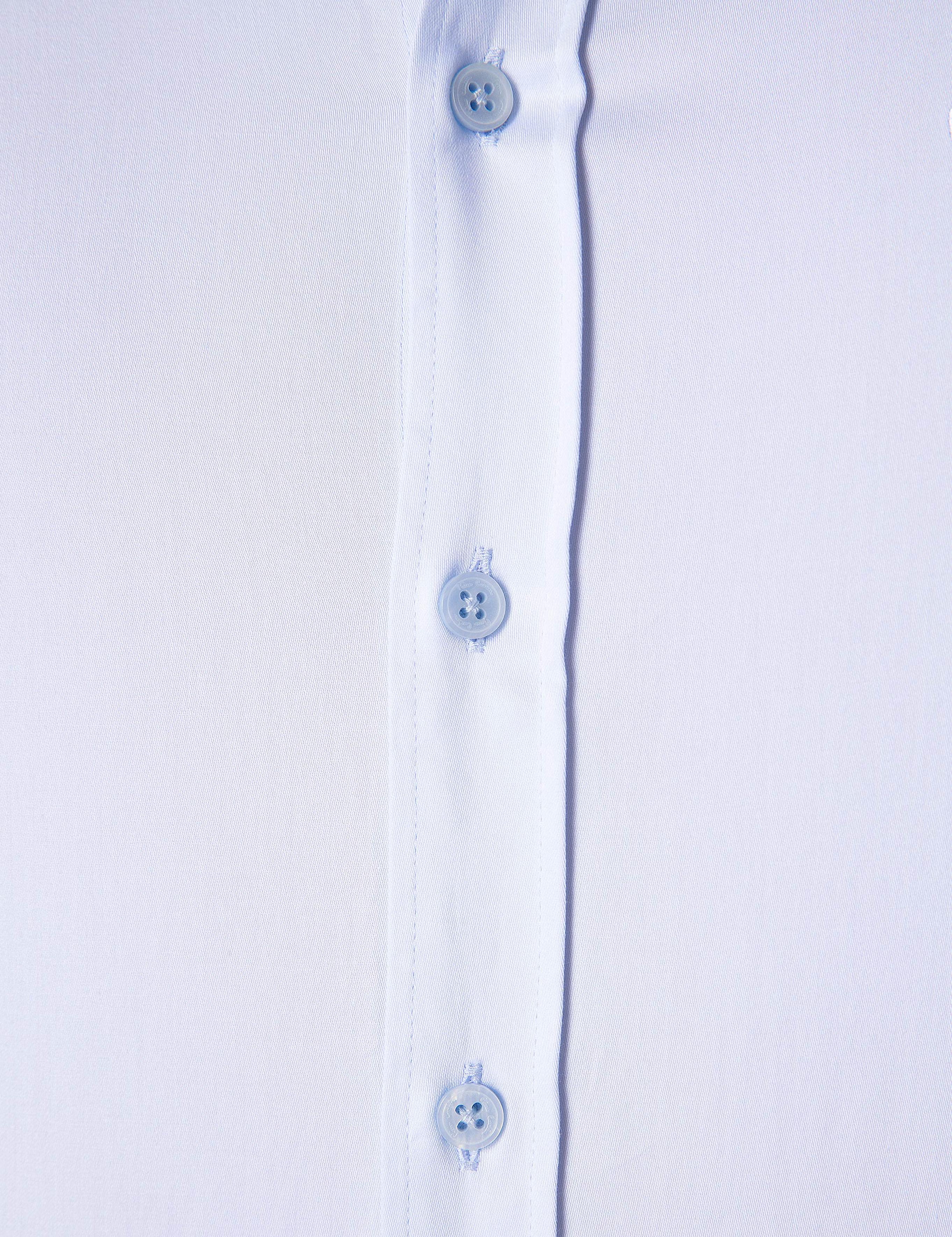 Açık Mavi Slim Fit Uzun Kollu Basic Gömlek
