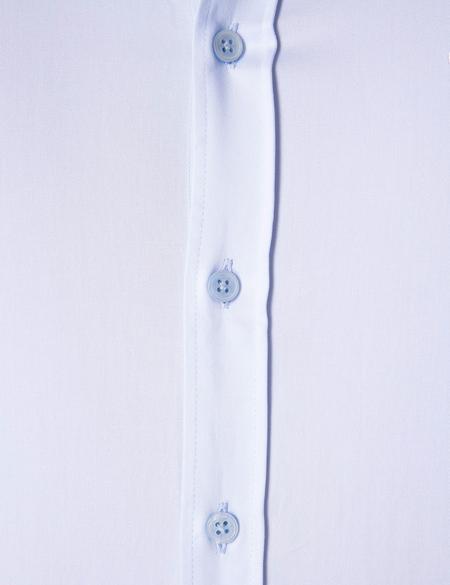 Açık Mavi Slim Fit Uzun Kollu Basic Gömlek - 50204547006