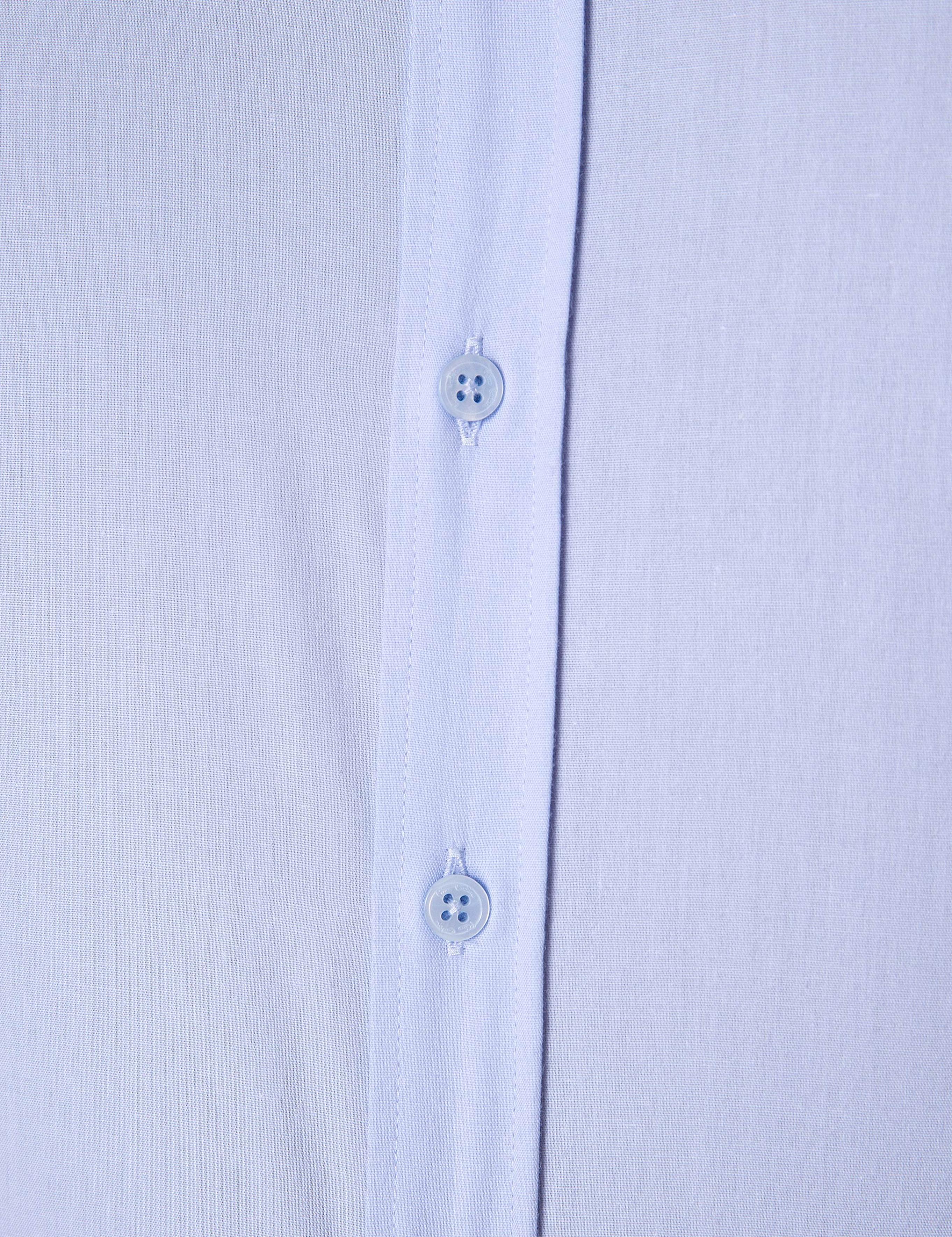 Açık Mavi Slim Fit Uzun Kollu Basic Gömlek