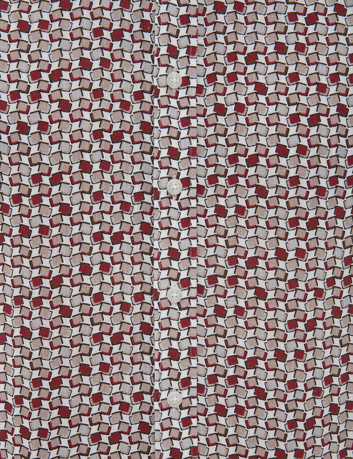 Bordo Slim Fit Kısa Kollu Gömlek - 50221410012