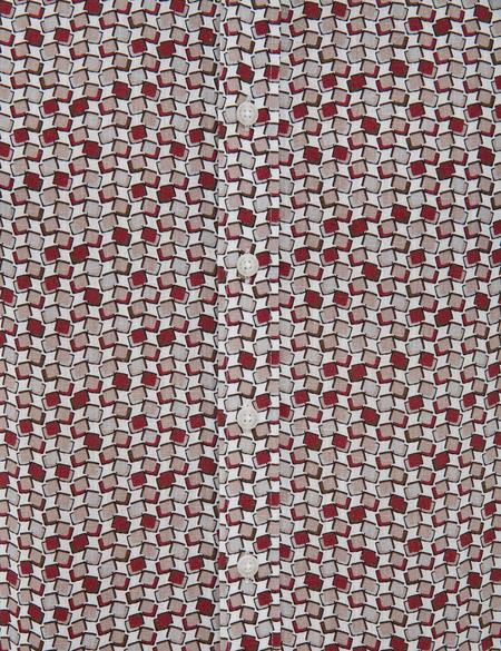 Bordo Slim Fit Kısa Kollu Gömlek - 50221410012