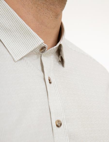 Haki Slim Fit Gömlek - 50221433014