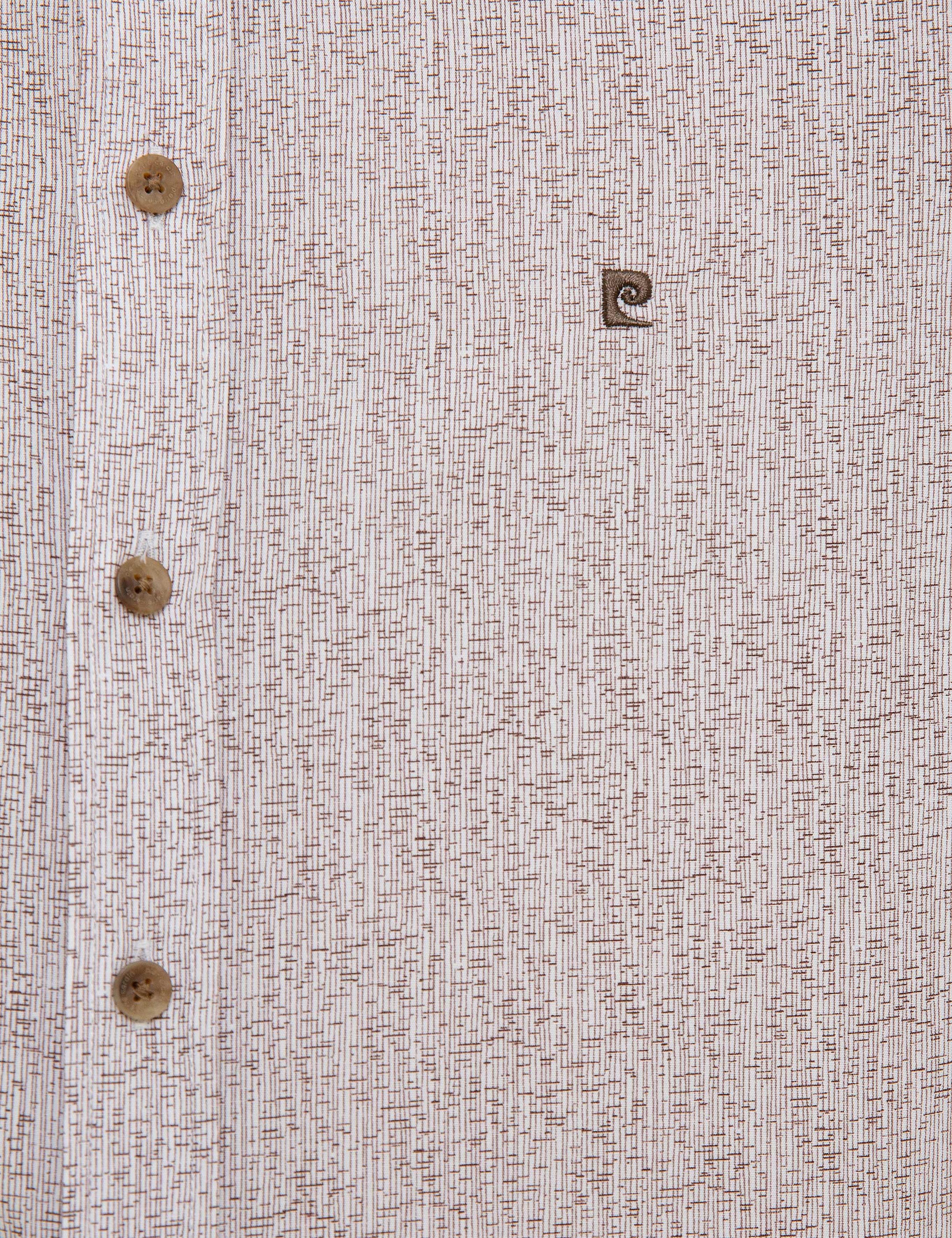 Kahverengi Slim Fit Uzun Kollu Gömlek