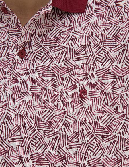 Bordo Slim Fit Polo Yaka Tişört - 50224460010