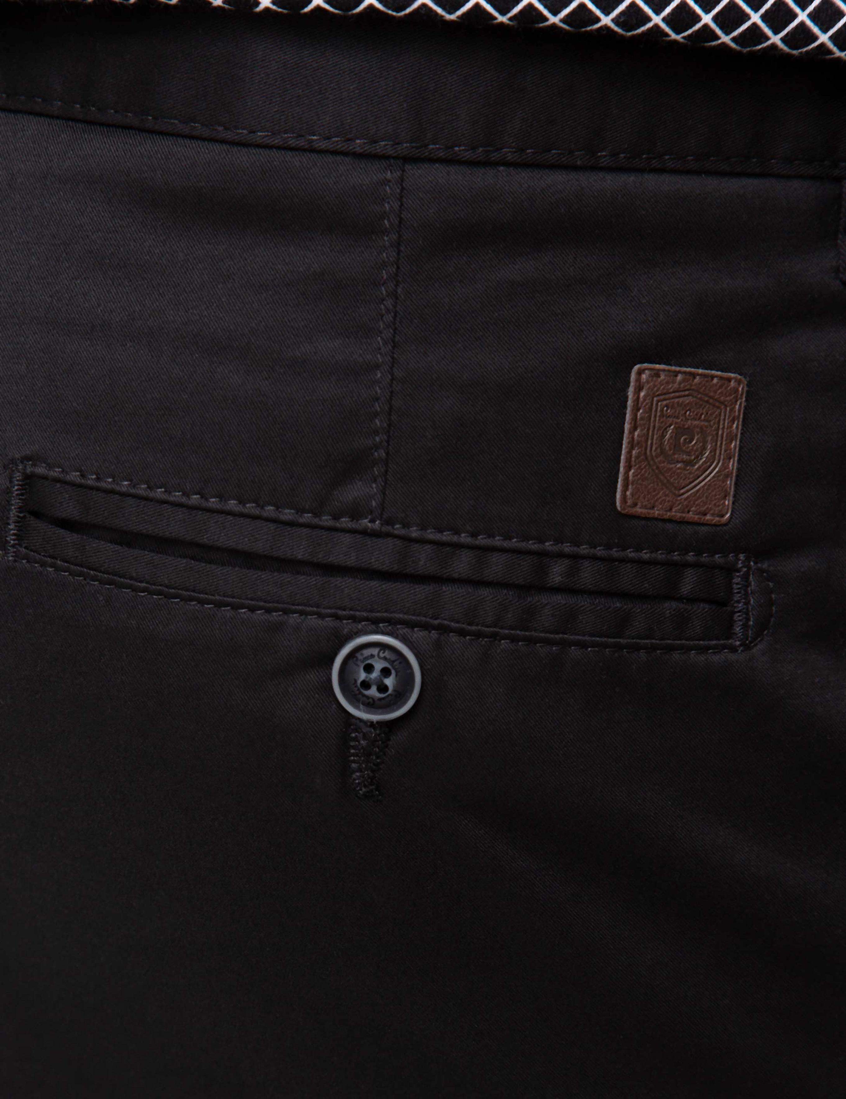 Siyah Regular Fit Chino Pantolon