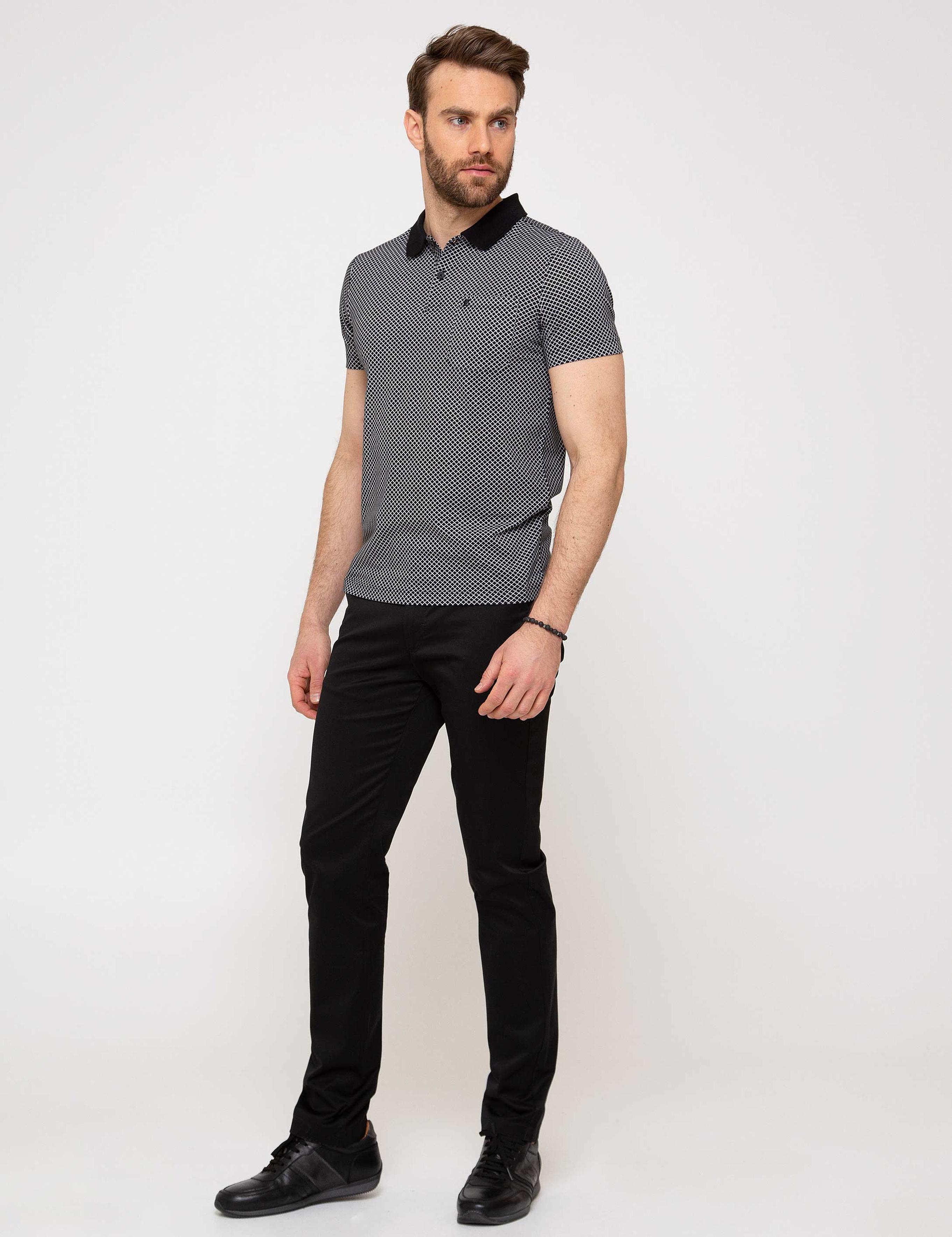 Siyah Regular Fit Chino Pantolon