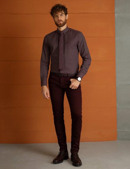 Bordo Denim Pantolon - 50198119003