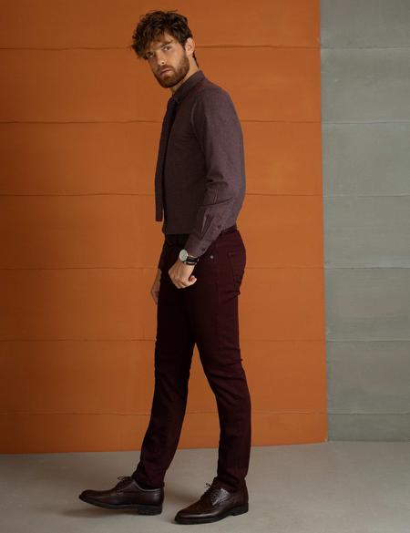 Bordo Denim Pantolon - 50198119003