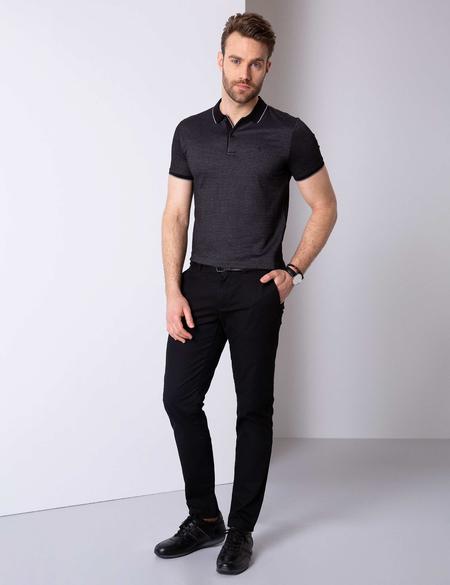Siyah Slim Fit Polo Yaka T-Shirt - 50199311025