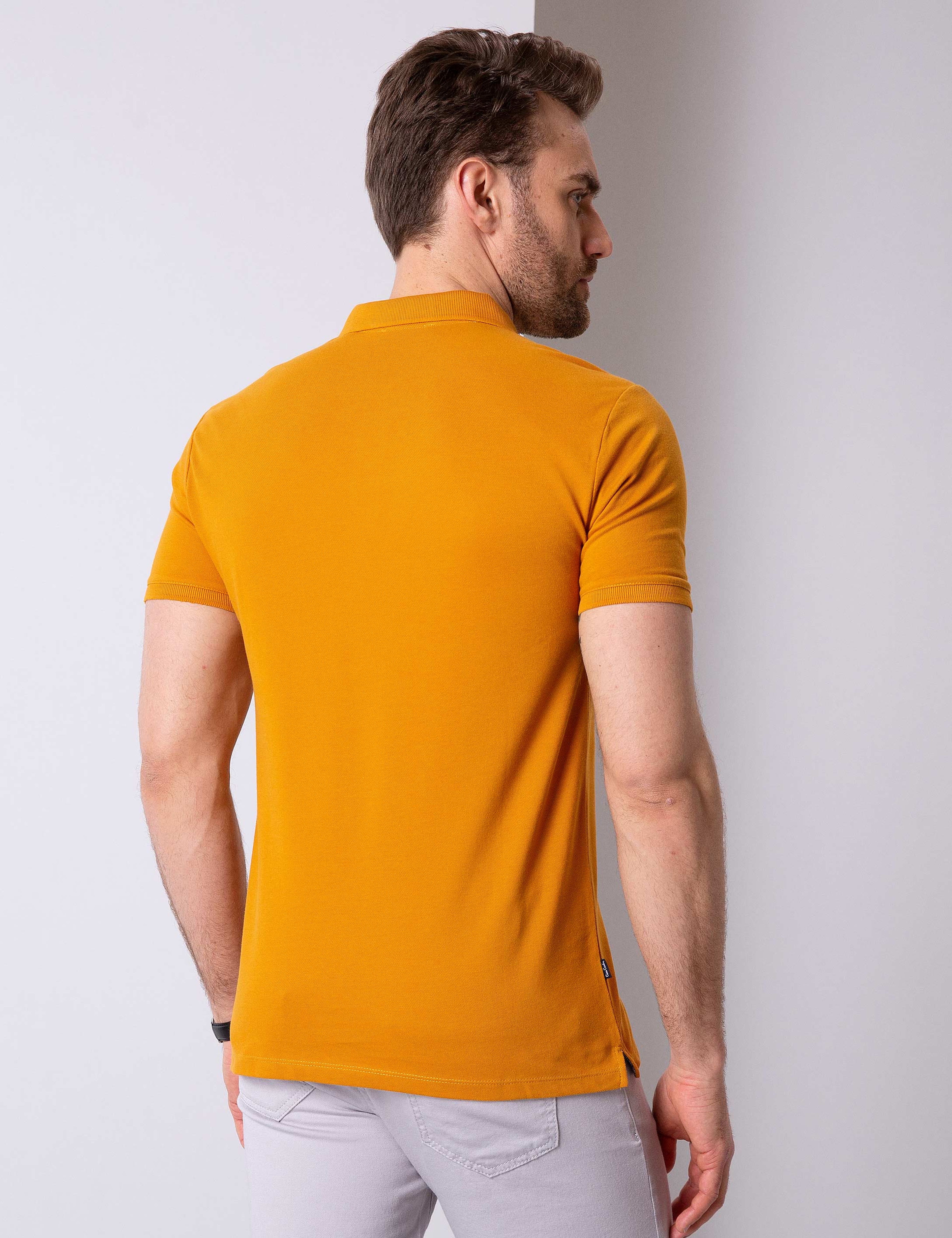Safran Slim Fit Basic Polo Yaka T-Shirt