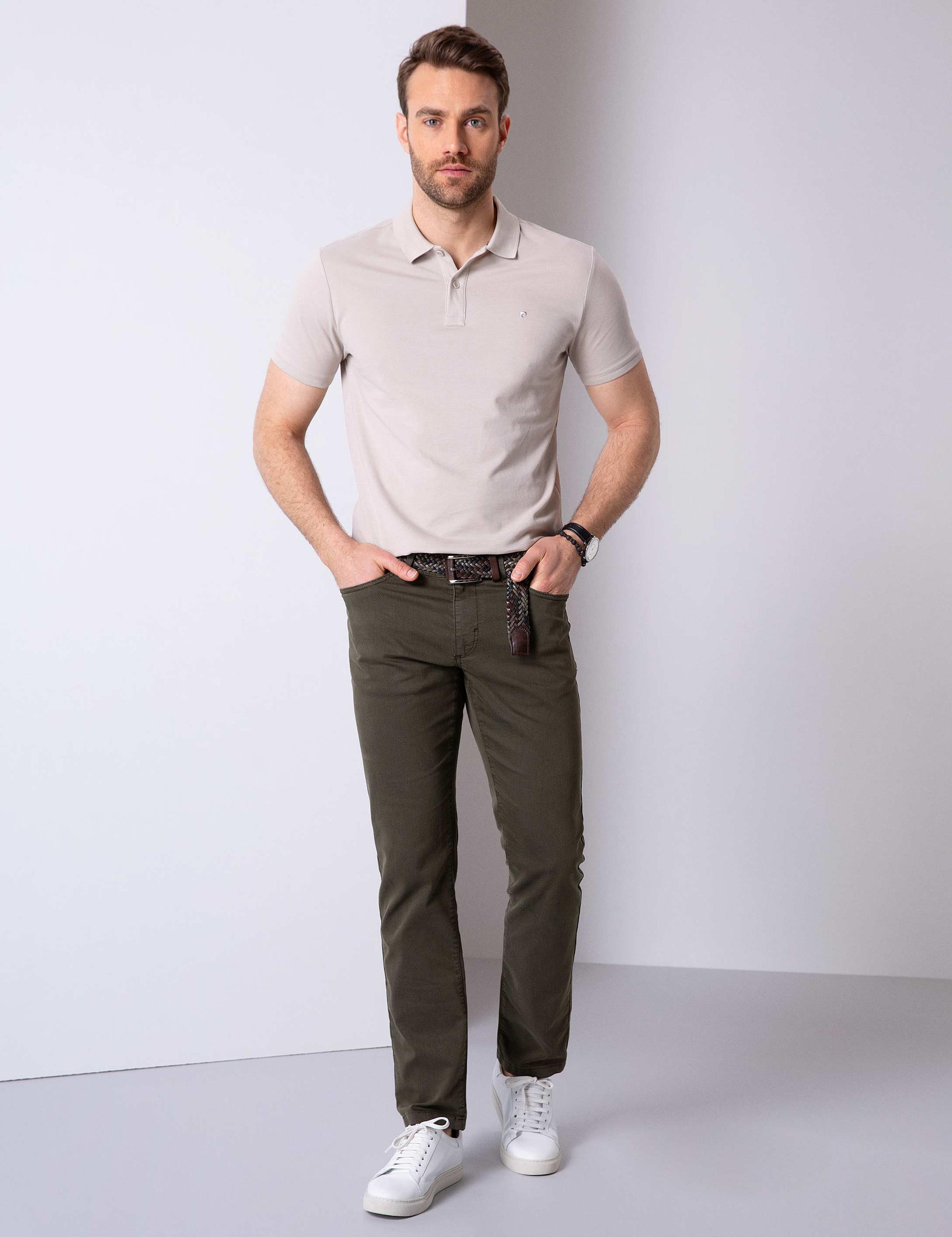 Taş Slim Fit Polo Yaka Basic T-shirt