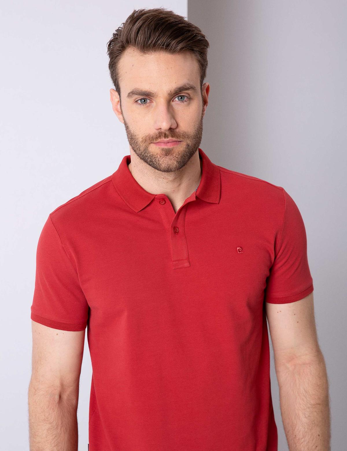 Kiremit Slim Fit Basic Polo Yaka T-Shirt