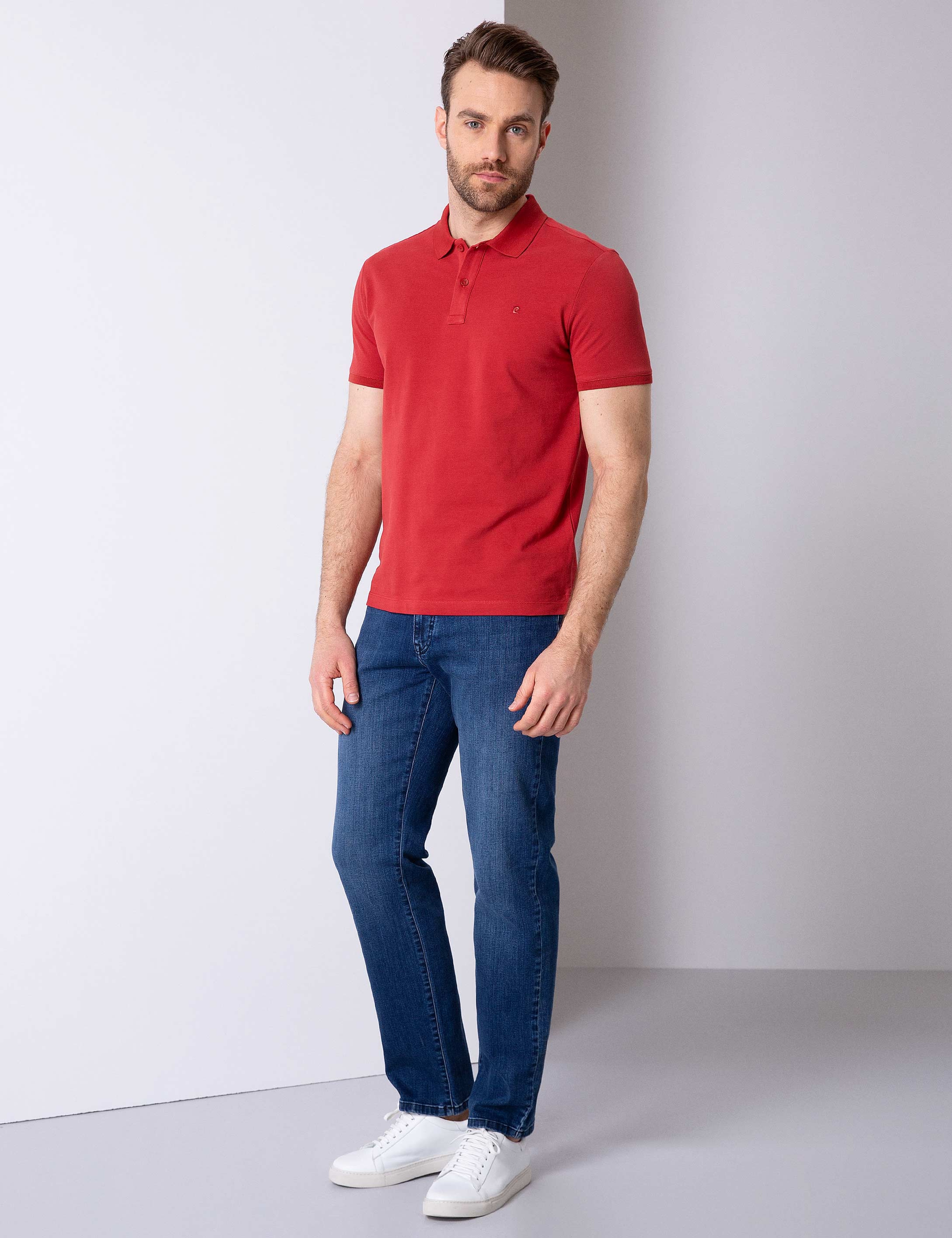 Kiremit Slim Fit Basic Polo Yaka T-Shirt - Image 3
