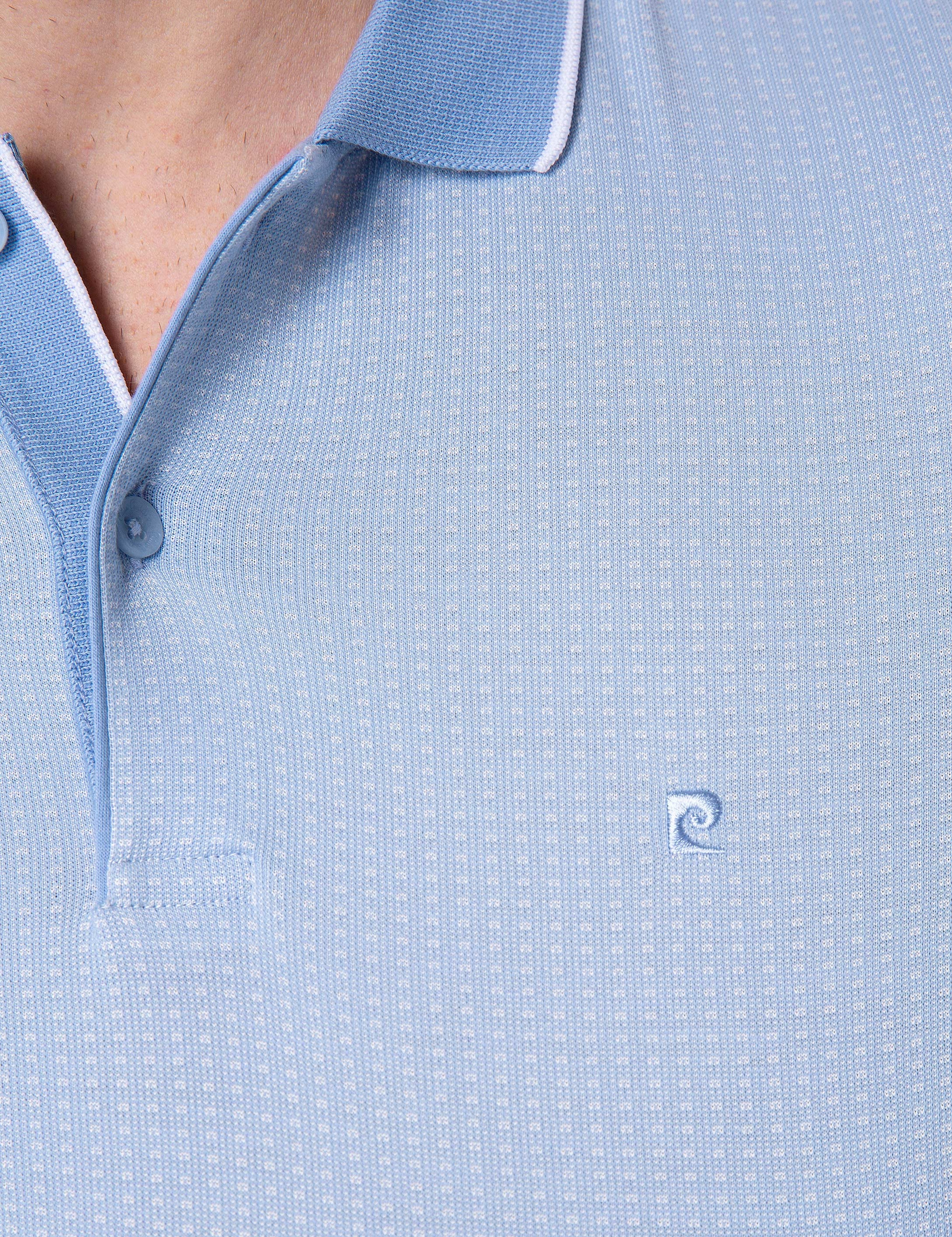 Açık Mavi Slim Fit Polo Yaka T-Shirt - Image 5