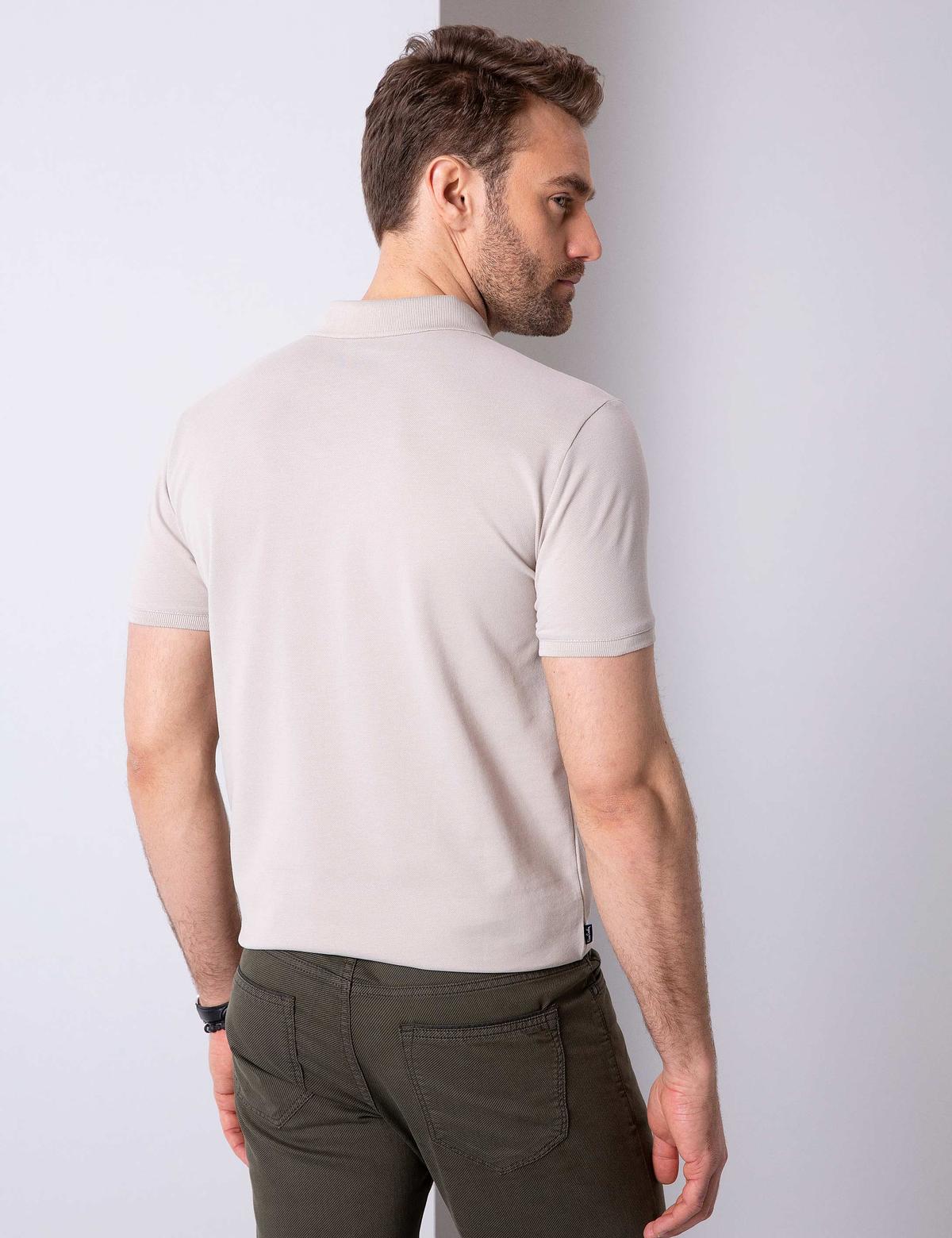 Taş Slim Fit Polo Yaka Basic T-shirt - 50199338047