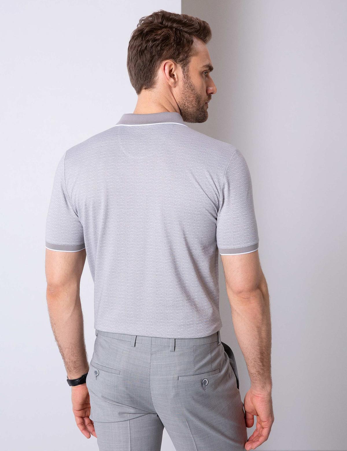 Gri Regular Fit Polo Yaka T-Shirt - 50199635007