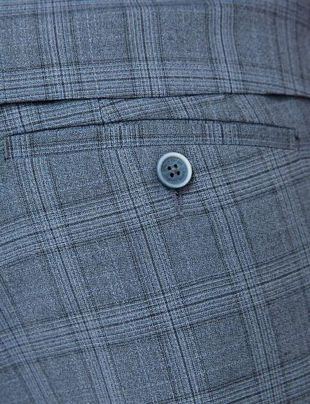 Mavi Ekose Ekstra Slim Fit Yelekli Takım Elbise - 50199953041