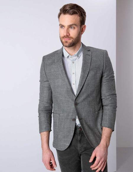 Koyu Yeşil Ekstra Slim Fit Ceket - 50199987113