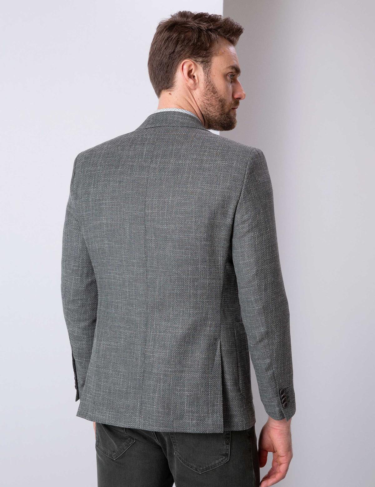 Koyu Yeşil Ekstra Slim Fit Ceket - 50199987113