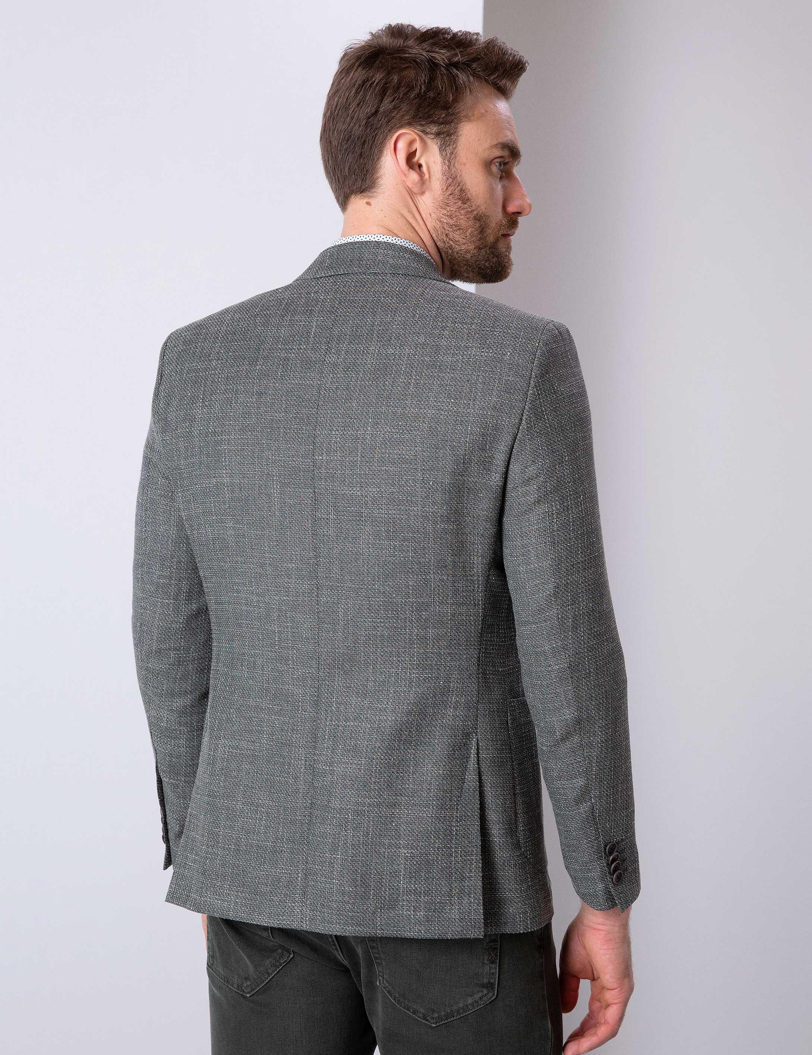 Koyu Yeşil Ekstra Slim Fit Ceket