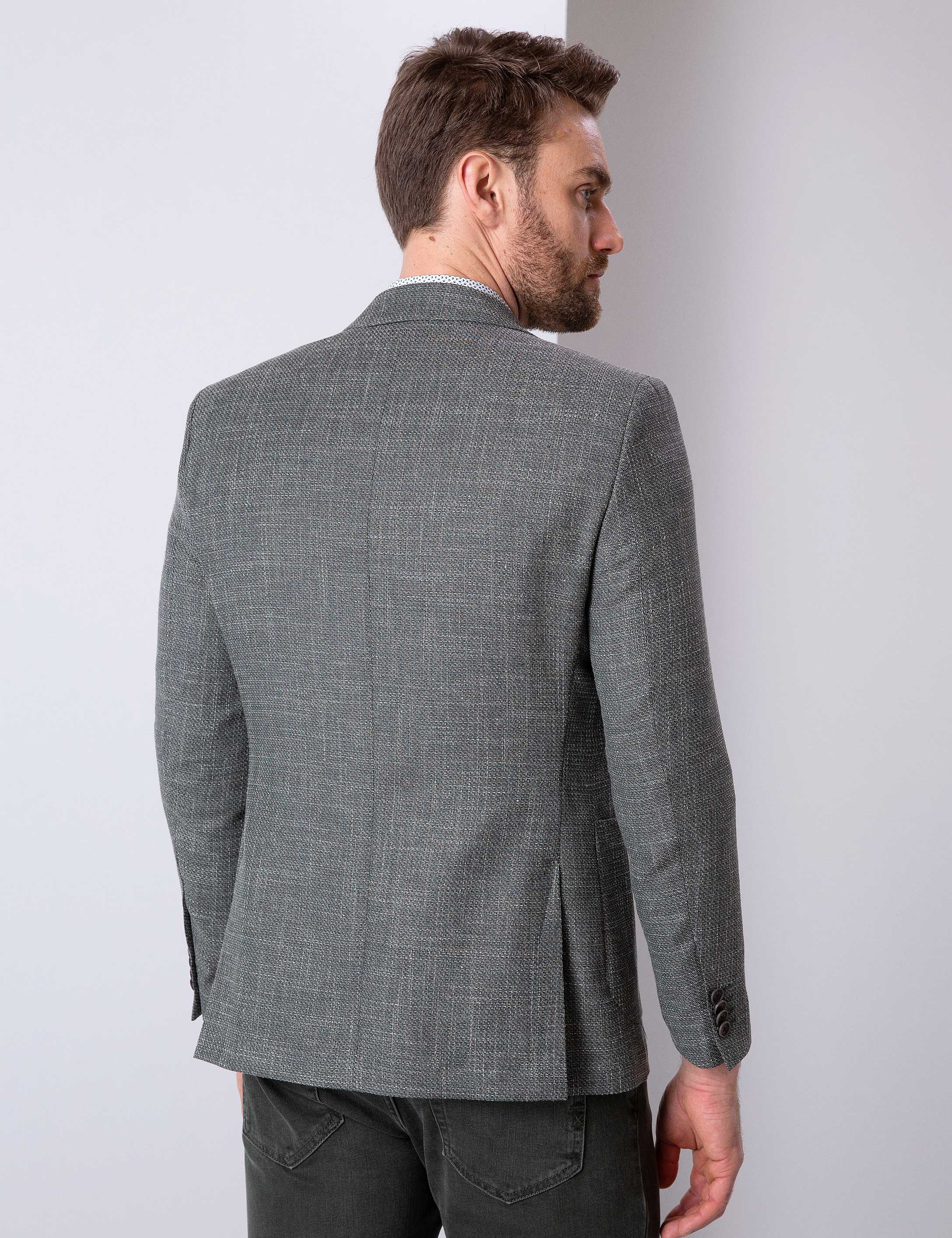 Koyu Yeşil Ekstra Slim Fit Ceket