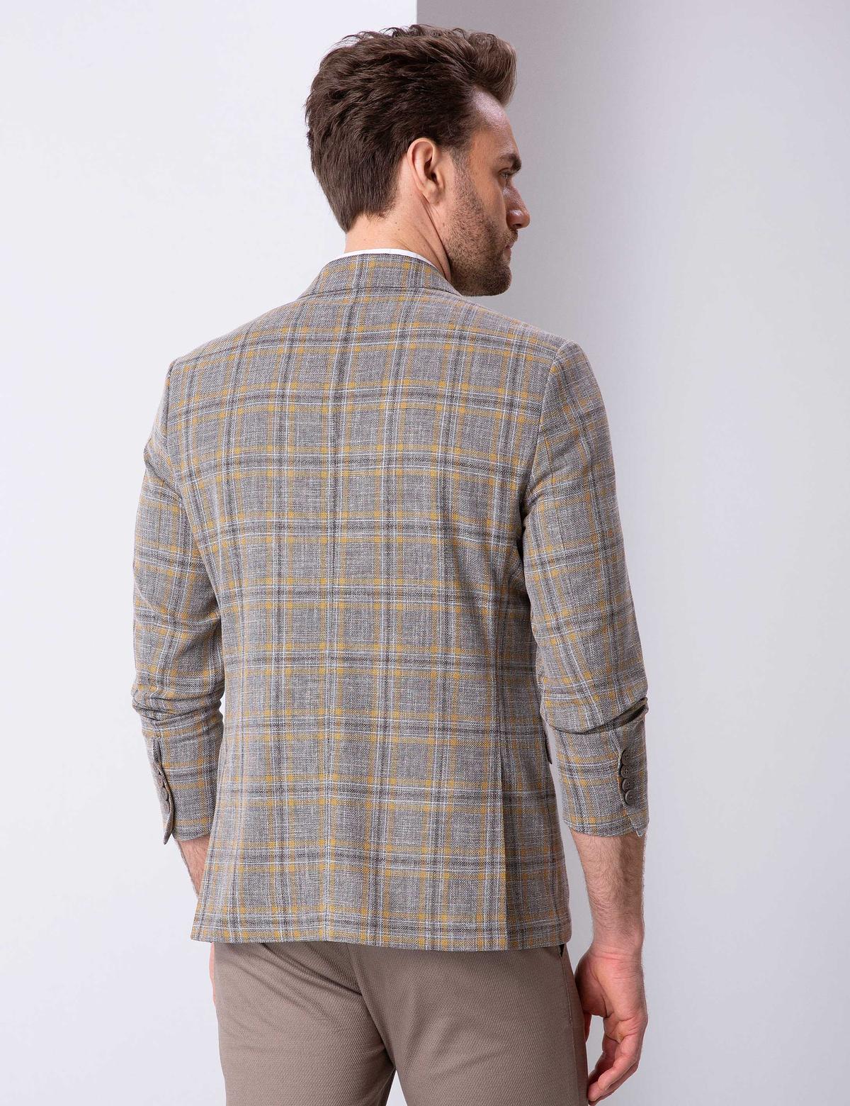 Kahverengi Slim Fit Ceket - 50199988005