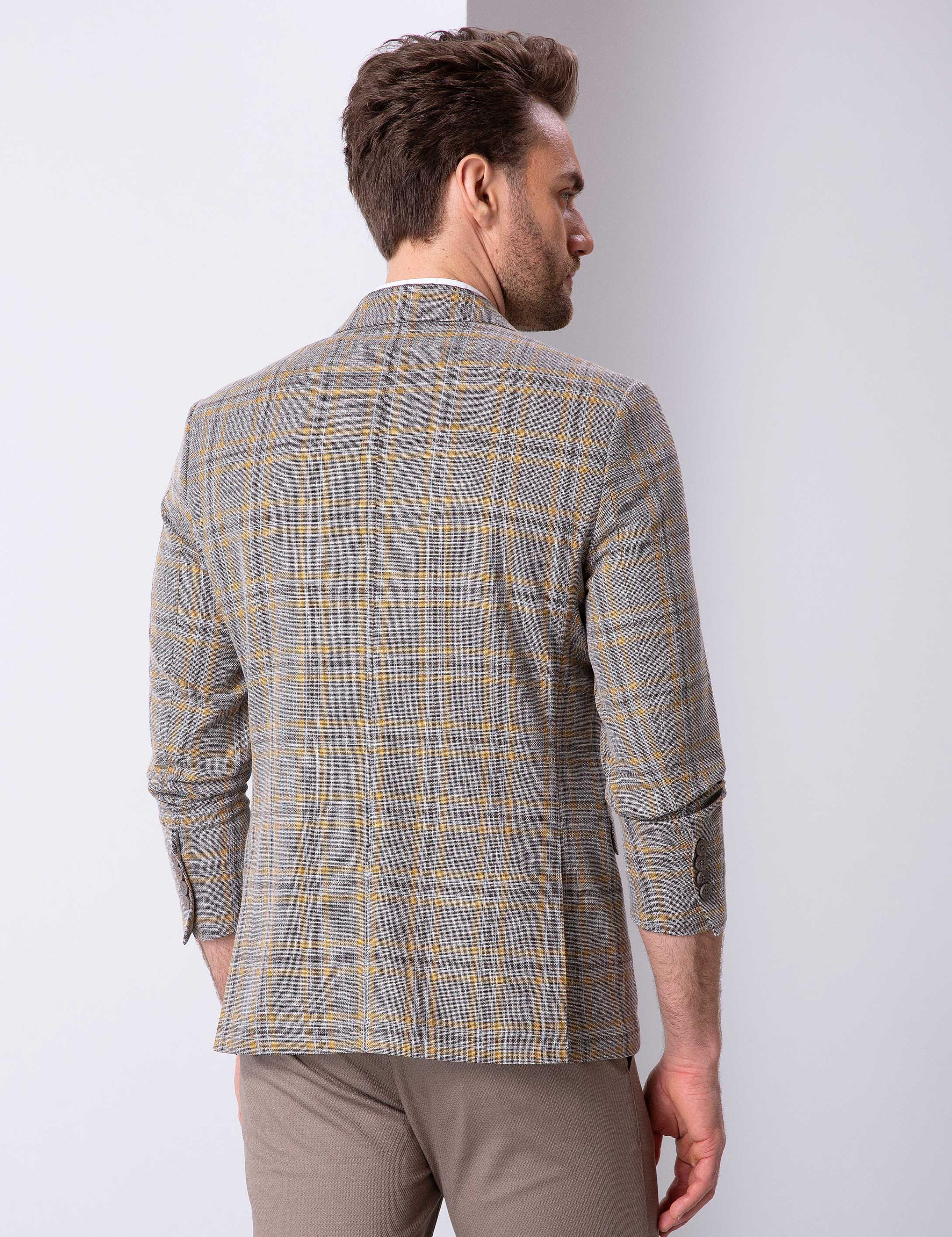 Kahverengi Slim Fit Ceket