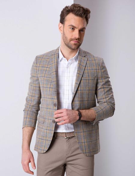 Kahverengi Slim Fit Ceket - 50199988005