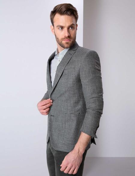 Koyu Yeşil Ekstra Slim Fit Ceket - 50199987113