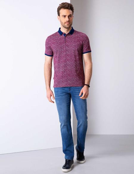 Bordo Slim Fit Polo Yaka Tişört - 50200301032