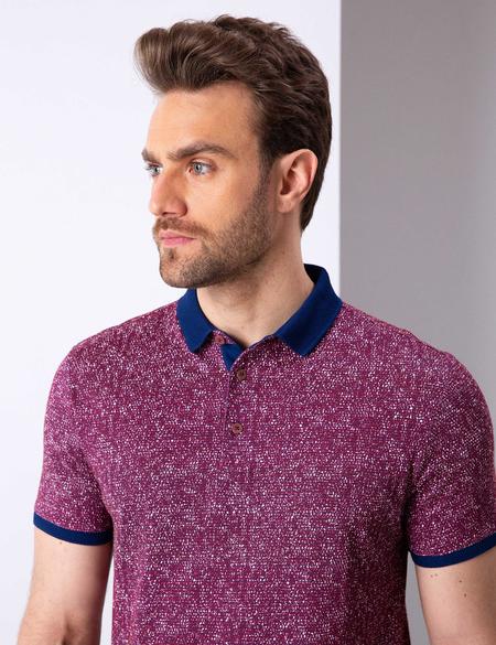 Bordo Slim Fit Polo Yaka Tişört - 50200301032