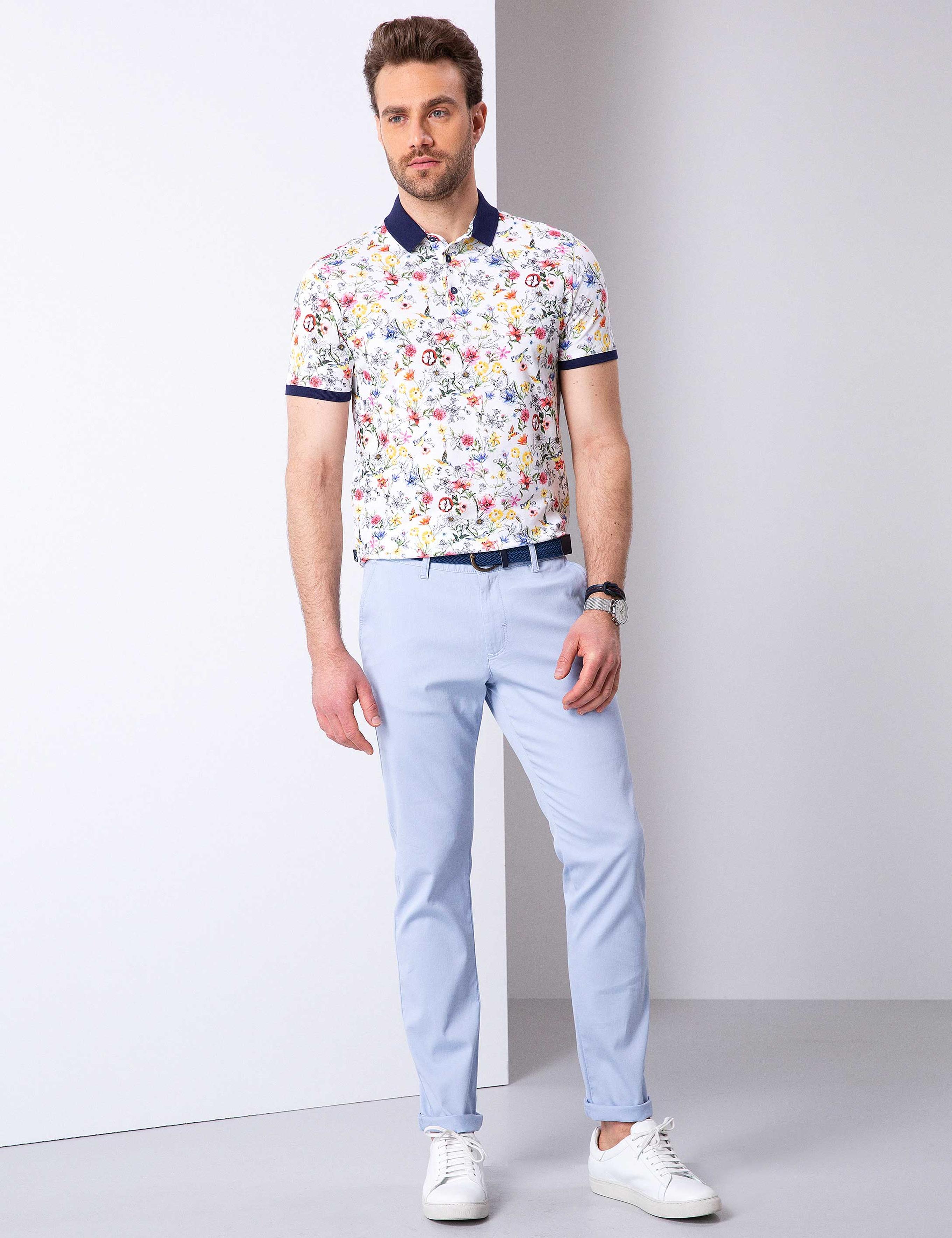 Çok Renkli Slim Fit Polo Yaka Tişört