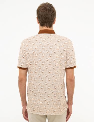 Açık Kahverengi Slim Fit %100 Pamuk Polo Yaka T-Shirt