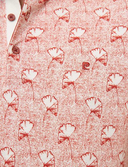 Kiremit Slim Fit Desenli Polo Yaka Tişört - 50200308005