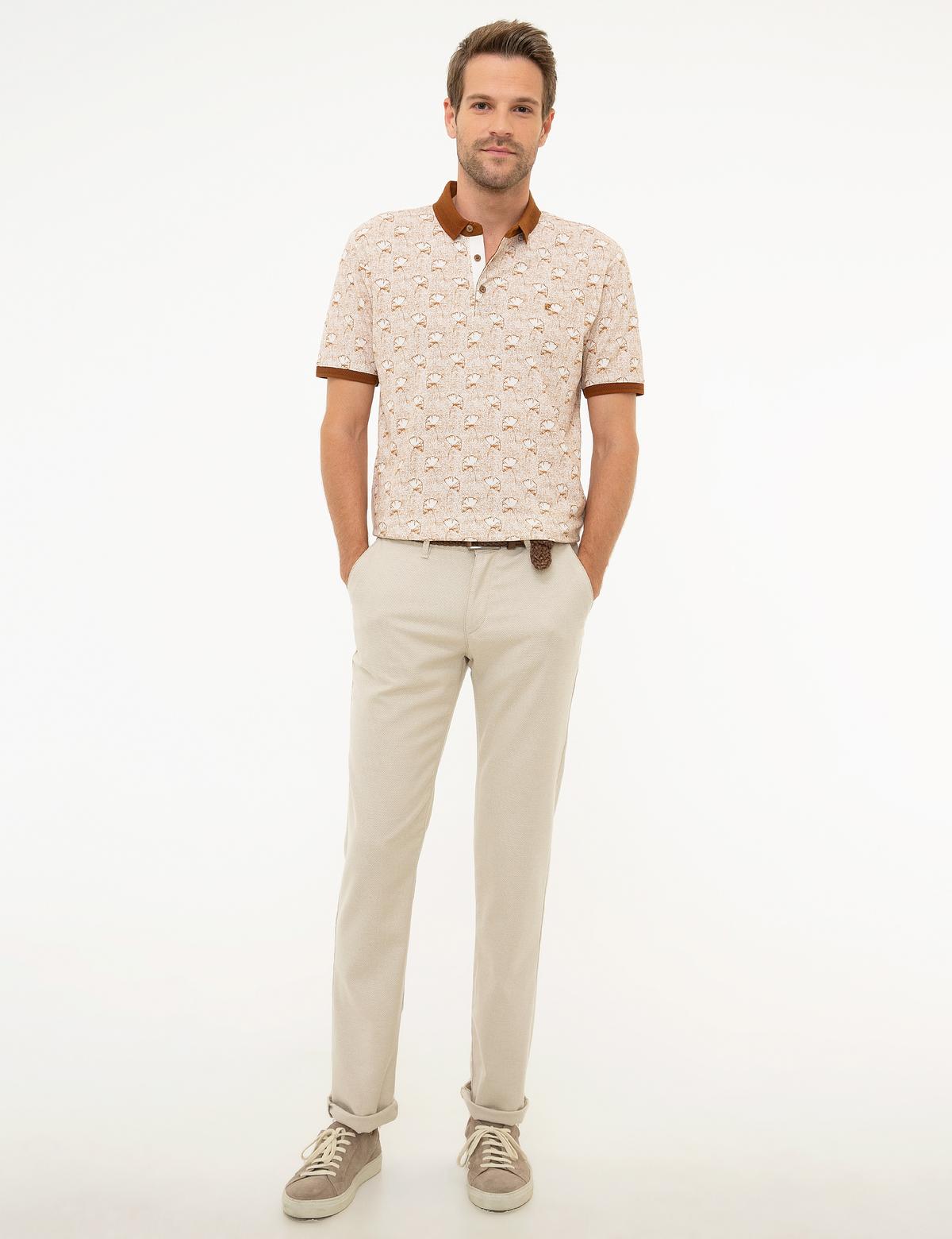 Açık Kahverengi Slim Fit Polo Yaka Tişört - 50200308014