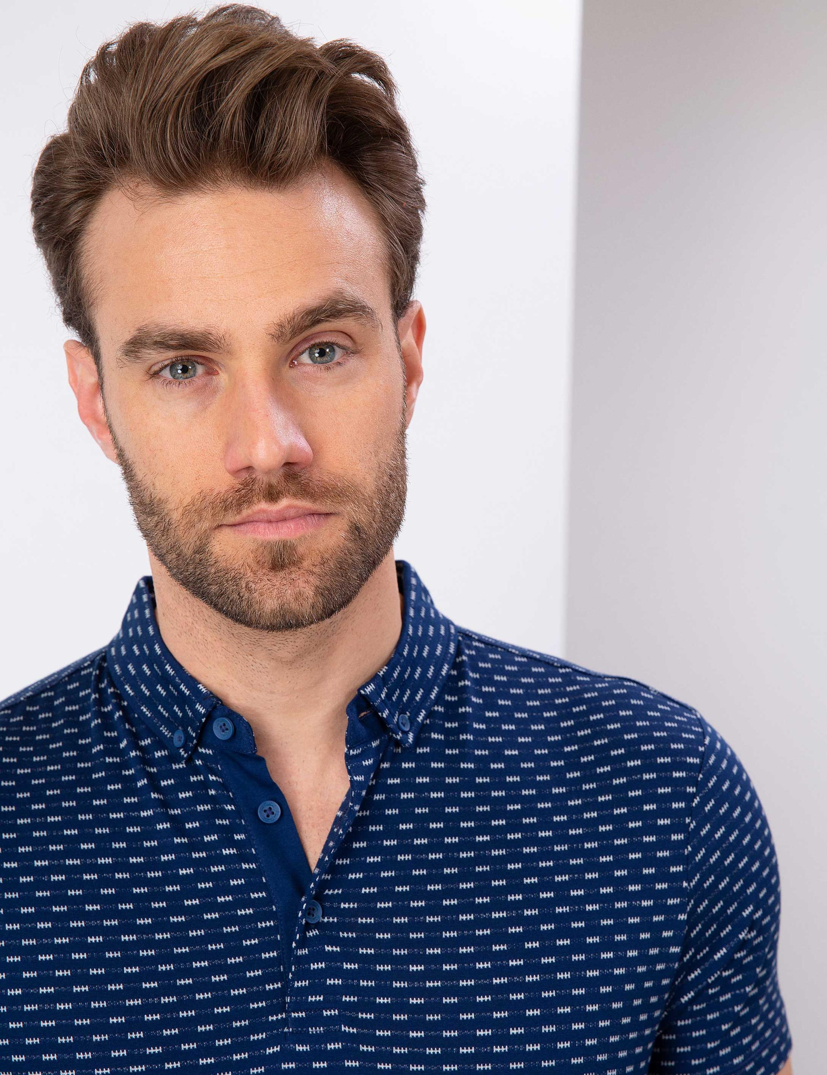 Lacivert Slim Fit Polo Yaka T-Shirt