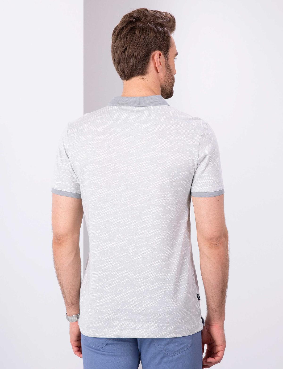 Gri Slim Fit Polo Yaka T-Shirt - 50200633031