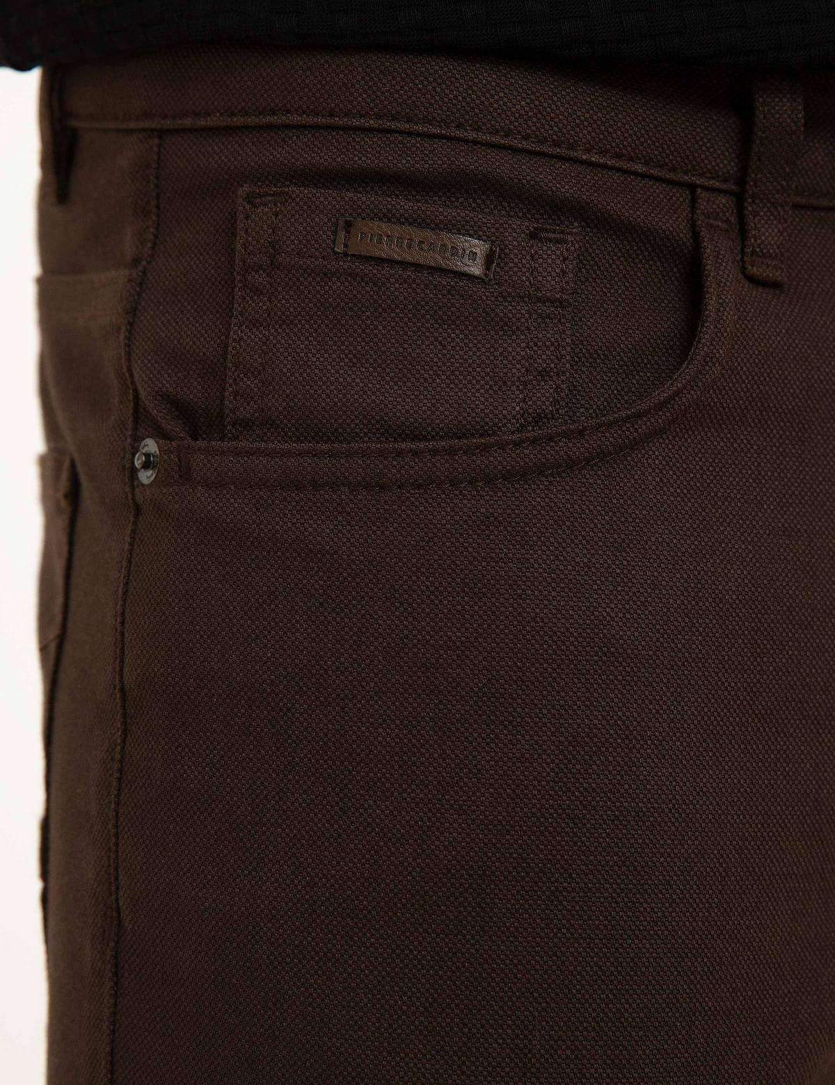 Kahverengi Slim Fit Kanvas Pantolon - 50200825028