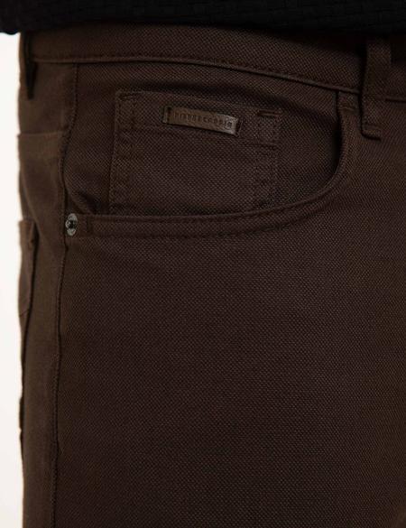 Kahverengi Slim Fit Kanvas Pantolon - 50200825028