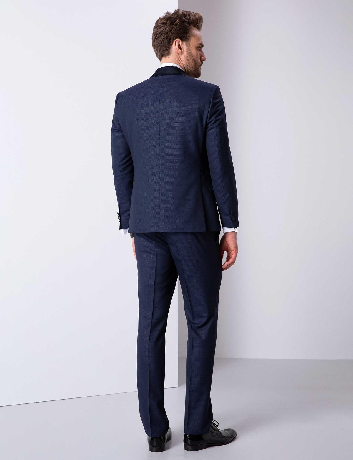 İndigo Yelekli Damatlık Smokin - 50201984017