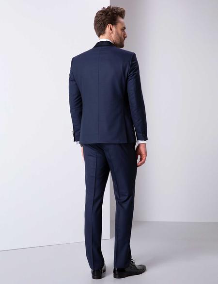 İndigo Yelekli Damatlık Smokin - 50201984017