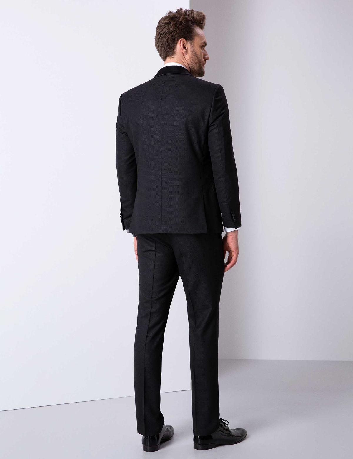 Siyah Slim Fit Smokin - 50201984038