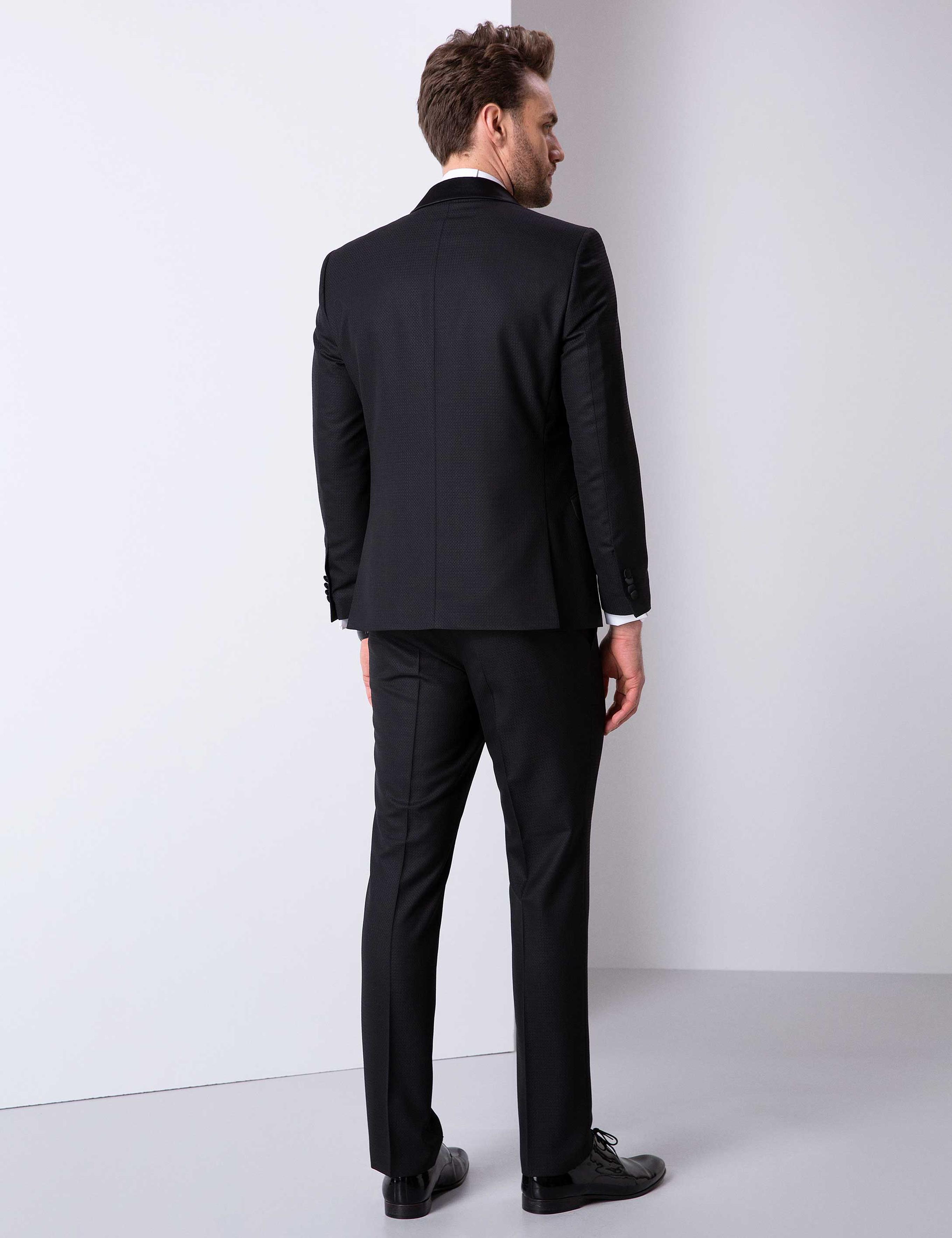 Siyah Slim Fit Smokin